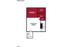 Third floor plan with bedroom 4, recreation room and bath 3 at 6962 Doddridge Ln # 14, Cary, NC 27519