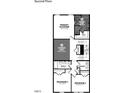 Layout of the second floor featuring bedrooms, a loft, two bathrooms, and laundry at 6962 Doddridge Ln # 14, Cary, NC 27519