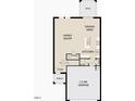 Layout of the first floor, featuring a kitchen, dining area, Gathering room, and two-car garage at 1164 Solace Way, Rolesville, NC 27571