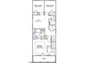 Detailed second floor floorplan with the bedrooms, bathrooms, loft and WIC outlined at 324 White Oak Garden Way # 219, Garner, NC 27529