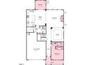 Detailed first floor plan highlighting the layout with garage, kitchen, dining, and sunroom at 1729 Clydner Dr, Cary, NC 27523