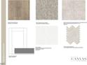 Selection of interior finishes includes flooring, carpets, backsplash and countertop materials at 300 Seagraves Creek Ln, Holly Springs, NC 27540