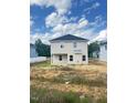 A two-story house with siding, multiple windows and a simple backyard with limited landscaping at 384 Hopewell Branch Ct, Smithfield, NC 27577