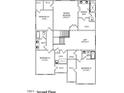 Second floor plan highlighting 4 bedrooms with walk in closets, a loft, and a conveniently located laundry room at 333 Parlier Dr, Cary, NC 27519