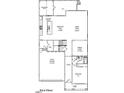 First floor plan showcasing a spacious layout featuring a 2-car garage, kitchen, living room, and bedroom with bath at 333 Parlier Dr, Cary, NC 27519