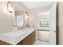 Elegant bathroom features a modern vanity and stylish fixtures at 510 Glenwood Ave # 602, Raleigh, NC 27603