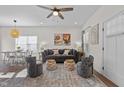Bright living room featuring modern decor and ample seating at 2207 Otis St # B, Durham, NC 27707