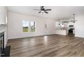 Spacious living room features hardwood floors and abundant natural light at 53 Barony Ln, Smithfield, NC 27577