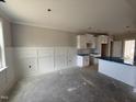Eat in kitchen featuring stylish, white cabinets and bar top at 71 Royal Ave, Selma, NC 27576