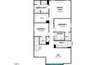 Upstairs floorplan featuring an owner's suite, two additional bedrooms, a loft, and a laundry room at 136 Vulcan St, Garner, NC 27529