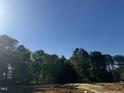 A construction site displays a landscape with trees along the perimeter and a bright blue sky overhead at 420 Shelby Meadow Ln, Angier, NC 27501