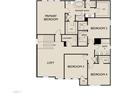 Upstairs layout featuring a primary bedroom, three additional bedrooms, a loft, and a convenient laundry area at 709 Compeer Way # 32, Rolesville, NC 27571