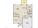 Floor plan showcasing the layout of the home's main level, including kitchen and Gathering room at 709 Compeer Way # 32, Rolesville, NC 27571