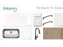Kitchen design elements showcasing countertops, cabinets, a sink, backsplash, faucet, flooring, and interior paint options at 709 Compeer Way # 32, Rolesville, NC 27571