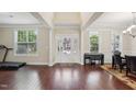 Spacious foyer with gleaming hardwood floors, leading to the home's elegant living spaces at 4008 Sykes St, Cary, NC 27519