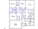 Upper-level floor plan showcasing primary bedroom with ensuite bath, plus three additional bedrooms, and a bonus room at 75 Black Walnut Dr # 189, Garner, NC 27529