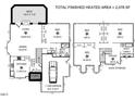 Detailed floor plan showcasing the layout of the rooms and total finished area at 111 Fox View Pl, Cary, NC 27511