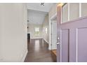 Inviting entryway showcases hardwood floors leading to a bright living area with high ceilings at 205 Mcclellan Trl, Mebane, NC 27302
