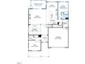 A detailed first floor layout featuring a Gathering room, kitchen, dining area, flex room, and garage at 3194 Armeria Dr, Apex, NC 27502