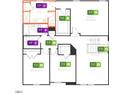Second floor blueprint showing the primary bedroom, primary bath, three additional bedrooms, and loft at 86 Orchard St, Lillington, NC 27546