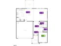 First floor blueprint featuring a garage, kitchen, nook, Gathering area, and den at 86 Orchard St, Lillington, NC 27546