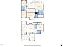 Detailed floor plan showcasing the layout of the home's two floors at 201 Blue Heron Dr, Youngsville, NC 27596