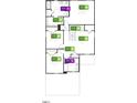 Second-floor plan shows bedrooms, baths and loft at 2640 Pivot Ridge Dr, Raleigh, NC 27616