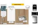 Choice Package 7 featuring tile, kitchen cabinets, lighting, oven, microwave, dishwasher and sink selections at 10538 Brookside Reserve St, Raleigh, NC 27614