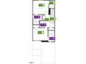 Second floor layout featuring bedrooms, linen closet, bathrooms and stairs at 10553 Brookside Reserve St, Raleigh, NC 27614