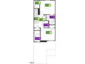 Upstairs floorplan highlighting bedrooms, bathrooms, and closet space for comfortable living at 10555 Brookside Reserve St, Raleigh, NC 27614