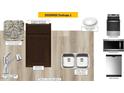 Kitchen design package with Santa Cecilia granite, stainless appliances, and hardware-free cabinets at 114 Malbec Dr, Chapel Hill, NC 27516