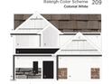 A color scheme shows the coordinated color palette for a home's exterior at 160 Steel Springs Ln # 45, Angier, NC 27501