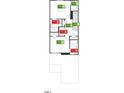 Well-designed floor plan highlighting second-floor layout with bedrooms, bathrooms and closets at 512 Eastwood St, Durham, NC 27704