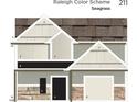 Raleigh Color Scheme Seagrass featuring siding, trim, stone, and roof samples at 69 Baird Cove Ln # 169, Angier, NC 27501
