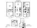 Floorplan showing the layout of this multi-story townhouse featuring 4 bedrooms and a rooftop terrace at 679 Bandon Aly, Cary, NC 27513