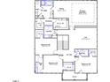 Upstairs floor plan featuring primary bedroom, loft, bedrooms, baths and laundry at 104 Black Walnut Dr # 202, Garner, NC 27529