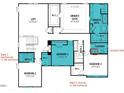 Detailed second floor plan featuring the owner's suite, bedrooms, bathrooms, and a loft at 159 Yellow River Way, Garner, NC 27529
