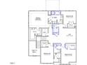 Second-floor layout with a primary bedroom, three additional bedrooms, and a central loft area at 280 N Maple Walk # 233, Garner, NC 27529