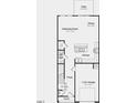 First floor layout showcasing open kitchen, gathering room, dining, and garage at 109 Sepals Pl, Wendell, NC 27591
