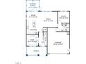 Detailed floor plan showcasing kitchen, Gathering room, study, garage, and flex space for optimal layout and functionality at 810 Magnolia Acres Ln, Fuquay Varina, NC 27526