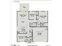 Floor plan featuring the layout of this home's first floor and attached garage at 290 Deodora Ln, Cameron, NC 28326