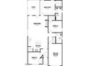 Detailed floor plan showing layout of a three bedroom home with one car garage at 330 Bluejay St, Clayton, NC 27520