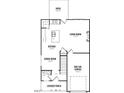 First floorplan featuring kitchen, dining, living room, one car garage, and a covered porch at 338 Bluejay St, Clayton, NC 27520