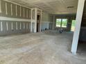 Open-concept living area with unfinished flooring and walls, offering a versatile living space at 59 Grove Township Way, Angier, NC 27501