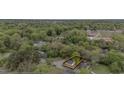 Areal view of cozy home with mature trees and green surroundings at 905 David St, Henderson, NC 27536