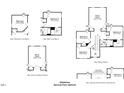 A floor plan showcasing second-floor options, including a bonus room, bathroom at bed 4, and other configurations at 1028 Channel Drop Lp, Zebulon, NC 27597