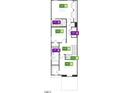Detailed second floor floorplan showing the primary bedroom, bedrooms 2 and 3, and bath 2 at 10573 Brookside Reserve St, Raleigh, NC 27614