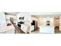 Modern kitchen featuring stainless steel appliances, a center island, and white cabinetry at 2137 Caen St, Raleigh, NC 27610