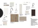 The designer features for the home with fixtures and stone samples at 605 Callan View Ave, Wake Forest, NC 27587