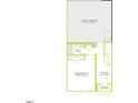 Floorplan of the first floor featuring a 2-bay garage, bath, bedroom, foyer, and porch at 801 Hyperion Aly, Wake Forest, NC 27587